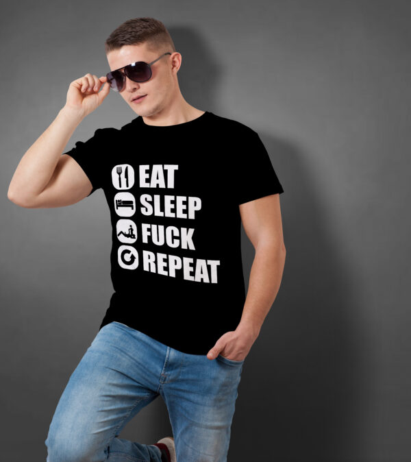 Lover T-Shirt - Eat, Sleep, Fuck, Repeat - Provokant