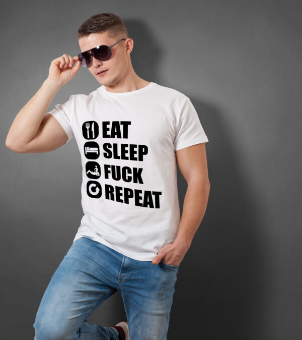 Lover T-Shirt - Eat, Sleep, Fuck, Repeat - Provokant