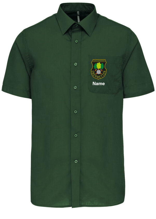 Kariban K551 - Popeline Kurzarmhemd für Herren - Forest Green